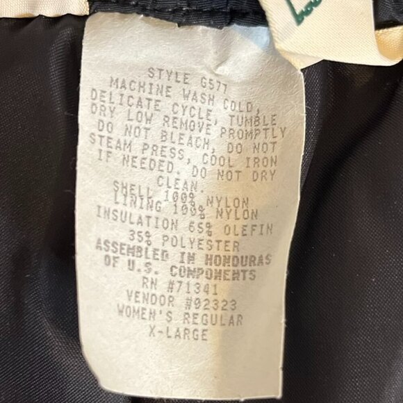 L.L. Bean Black Thinsuiate Side Zippers Down The Legs Outdoor Ski Pants Sz XL - Picture 8 of 8